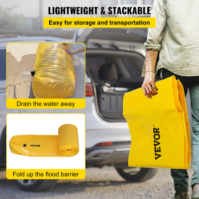 Υδροφράγμα VEVOR για εκτροπή νερού, μήκος 24&#039; x ύψος 6