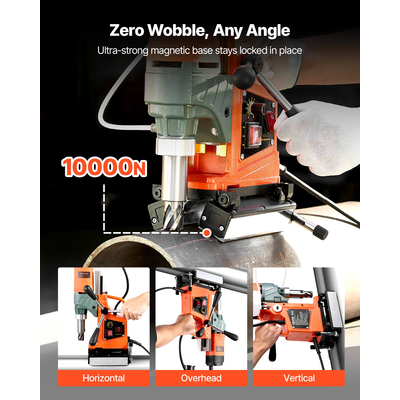 Μαγνητική πρέσα τρυπανιού VEVOR Πρέσα τρυπανιού Mag 1400 W Ρυθμιζόμενη ταχύτητα 0-850 σ.α.λ.