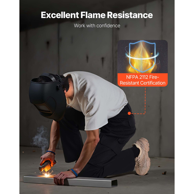 Παντελόνι VEVOR FR για άνδρες, ανθεκτικό στη φλόγα, παντελόνι cargo με πολλαπλές τσέπες, μέγεθος XL, μαύρο