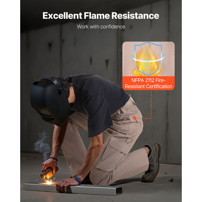 Παντελόνι VEVOR FR για άνδρες, ανθεκτικό στη φλόγα, παντελόνι cargo με πολλές τσέπες, μέγεθος XL, χακί