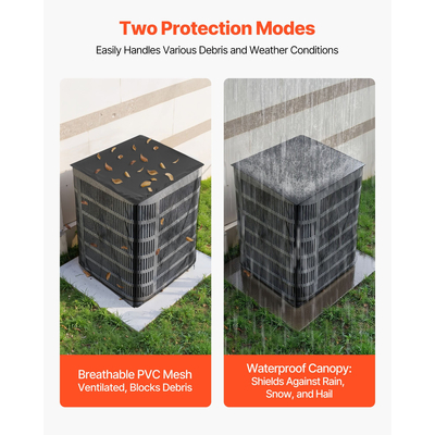 Κάλυμμα κλιματιστικού VEVOR 914 x 914 x 1010 mm, διπλής στρώσης, αποσπώμενο στέγαστρο