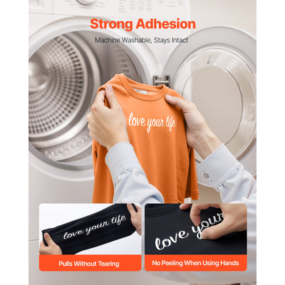 VEVOR Θερμομεταφοράς Βινυλίου HTV Σίδερο σε Βινύλιο Δέσμη 50 τεμαχίων 304,8 x 304,8 mm