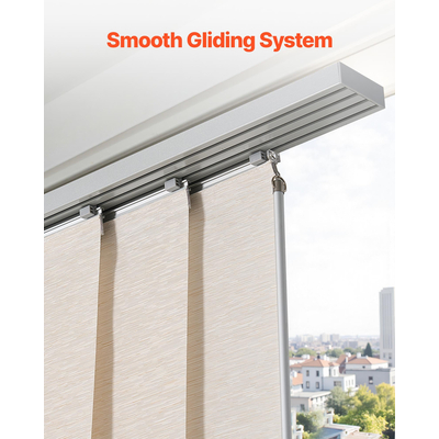 Στόρια VEVOR με Επεκτεινόμενη Ράγα 116 έως 218 cm W, Κόψιμο Ανοιχτό Καφέ