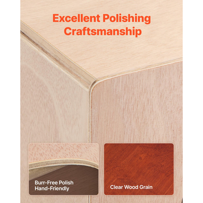 VEVOR Cajon Box Drum από ξύλο σημύδας, χορδές κιθάρας για κρουστά όργανα, τσάντα ταξιδιού