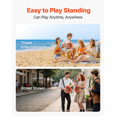 VEVOR Μοναδικό Κουτί Κρουστών από Ξύλο Σημύδας με Χορδές Κιθάρας