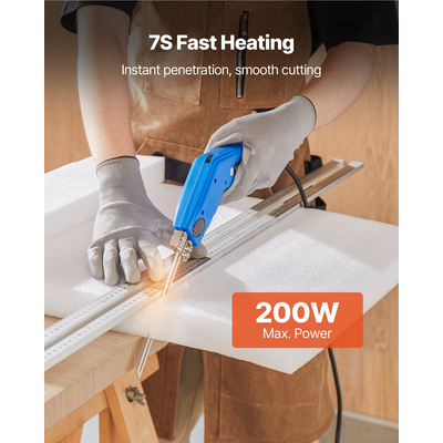 Κόφτης αφρού VEVOR με θερμό μαχαίρι 200W 50℉ - Κιτ ηλεκτρικών εργαλείων κοπής αφρού 500℉