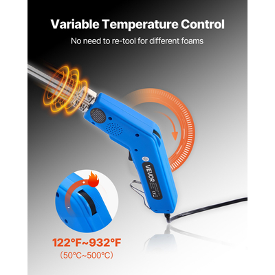 Κόφτης αφρού VEVOR με θερμό μαχαίρι 200W 50℉ - Κιτ ηλεκτρικών εργαλείων κοπής αφρού 500℉