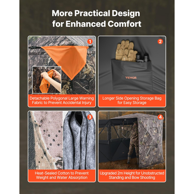 Φορητή θερμομονωτική τσάντα μεταφοράς για κυνηγετικά στόρια VEVOR 2-3 ατόμων για ελάφια εδάφους