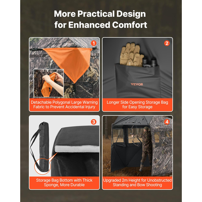Φορητή τσάντα μεταφοράς κυνηγιού VEVOR 6-7 ατόμων για ελάφια και πάπιες