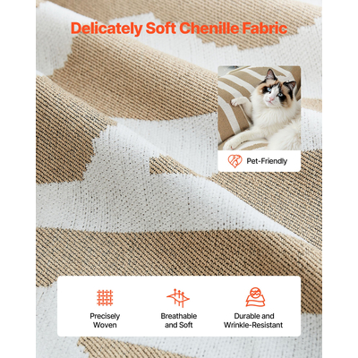 Κάλυμμα καναπέ VEVOR 117,72x71,26 ίντσες αντιχαρακτικό σενίλ κάλυμμα καναπέ, χακί