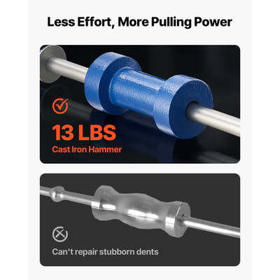 Κιτ εξολκέα βαθουλωμάτων VEVOR, εξολκέας βαθουλωμάτων με συρόμενο σφυρί, σετ επισκευής βαθουλωμάτων αυτοκινήτου 13 λίβρες