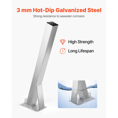 Βάση βαρούλκου VEVOR με βίδες U για γλώσσα ρυμούλκησης 76 mm Π x 76-101 mm Υ