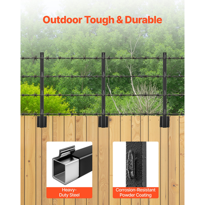 Επεκτάσεις φράχτη VEVOR 8 τεμάχια, βραχίονες επέκτασης ύψους φράχτη επιφανειακής τοποθέτησης 23,8 ιντσών