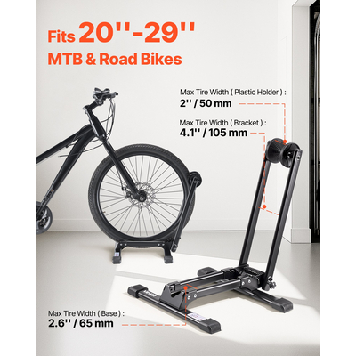 Πτυσσόμενη βάση ποδηλάτου VEVOR για βάση αποθήκευσης ποδηλάτων βουνού και δρόμου 20 έως 29 ιντσών