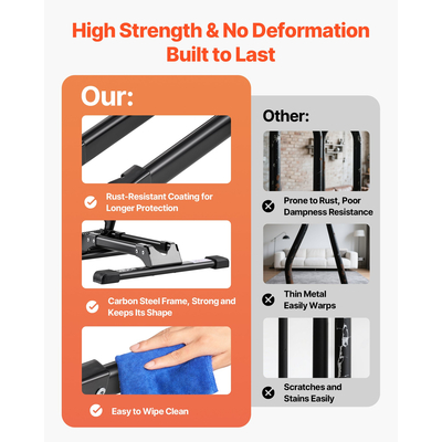 Πτυσσόμενη σχάρα ποδηλάτου VEVOR για αποθήκευση ποδηλάτων βουνού και δρόμου 20 έως 29 ιντσών, 2 τεμάχια