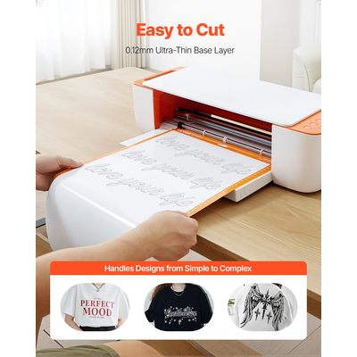 Σίδερο βινυλίου μεταφοράς θερμότητας VEVOR HTV σε ρολό βινυλίου 304,8 x 15240mm γυαλιστερό λευκό