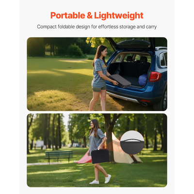 VEVOR 60cm Πτυσσόμενο Φορητό Τραπέζι Κάμπινγκ Τραπέζι Πικνίκ Αλουμινίου Εσωτερικού Χώρου