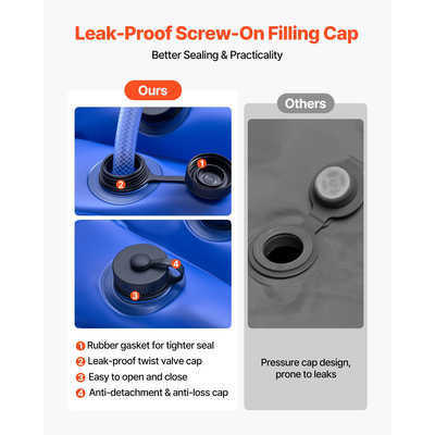 Σακούλες νερού διπλού θαλάμου VEVOR 26 Gauge για χειμερινό κάλυμμα πισίνας, συσκευασία 5 τεμαχίων 10 ποδιών