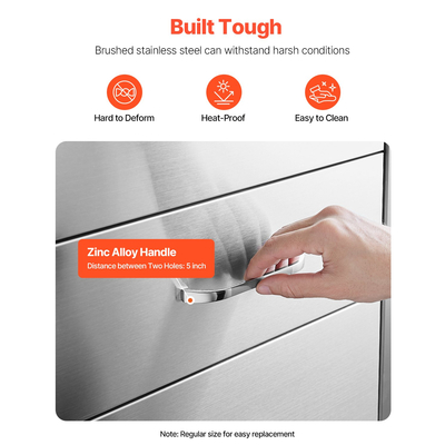 Συρτάρια εξωτερικού χώρου κουζίνας VEVOR με τριπλή πρόσβαση για μπάρμπεκιου, νησίδα 18,5x22,5x22,5 ίντσες