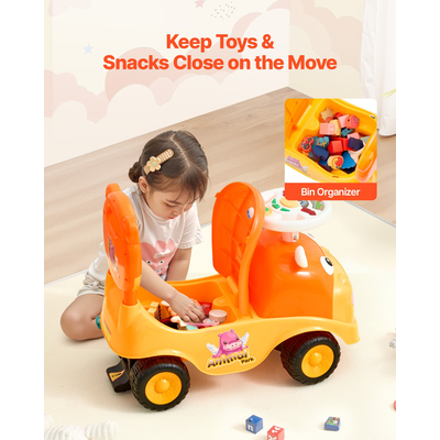 Παιδικό καρότσι VEVOR Ride On Push Car 22 kg με δυνατότητα μεταφοράς ποδιών και μουσικής για παιδιά