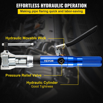 Κιτ υδραυλικών εργαλείων εκχείλωσης VEVOR, Εργαλείο διπλής εκχείλωσης 45°, Εργαλεία εκχείλωσης φρένων επισκευής φρένων για 3/16"-1/2", Εργαλείο εκχείλωσης φρένων με κόφτη σωλήνων και αφαίρεση γρεζιών, 32 τεμάχια εργαλεία εκχείλωσης σωλήνων για χάλκινες γραμμές