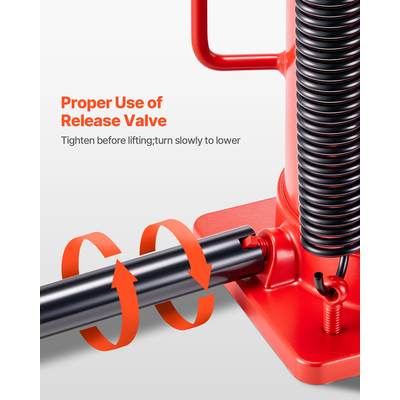 Υδραυλικός γρύλος VEVOR Air με φιάλη, γρύλος υψηλής ανύψωσης 20 τόνων (44092 λίβρες) για επισκευή αυτοκινήτου, κόκκινος