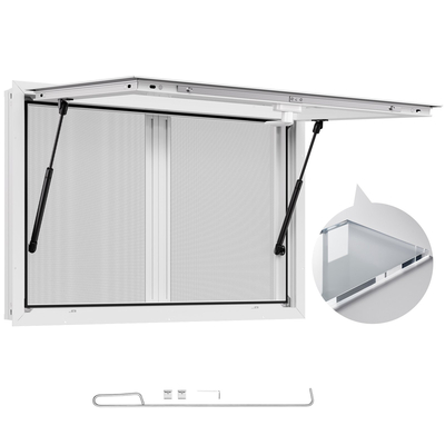 VEVOR 92x61 cm Στάθμη Παραλαβής με Παράθυρο, Φορτηγό Σέρβις Τροφίμων, Τέντα