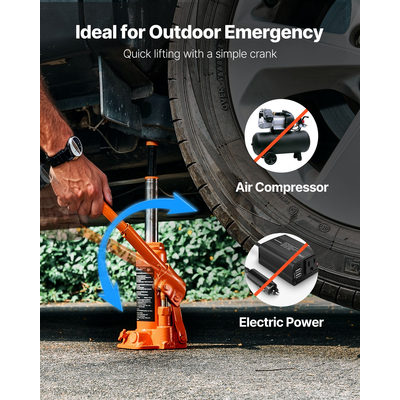 Υδραυλικός γρύλος μπουκαλιού VEVOR, γρύλος υψηλής ανύψωσης 4 τόνων (8818,4 λίβρες) Επισκευή αυτοκινήτων και αυτοκινήτων