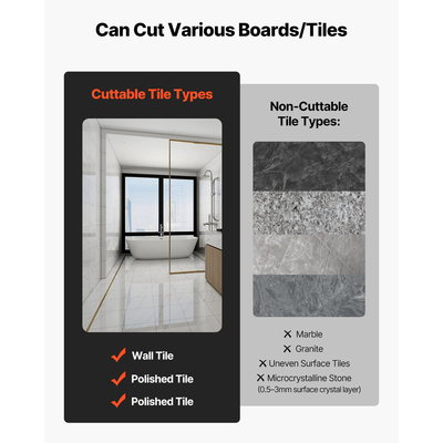 Χειροκίνητος κόφτης πλακιδίων VEVOR 430mm για τοίχους και γυαλισμένα πλακάκια, Διπλές ράγες για ακριβή κοπή, Τροχός από καρβίδιο βολφραμίου, Αντιολισθητική λαβή, Ράβδος πίεσης κατά της μετατόπισης, Ακριβείς κοπές για επαγγελματίες και αρχάριους