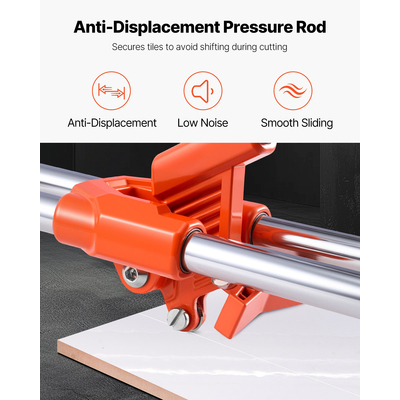 Χειροκίνητος κόφτης πλακιδίων VEVOR 430mm για τοίχους και γυαλισμένα πλακάκια, Διπλές ράγες για ακριβή κοπή, Τροχός από καρβίδιο βολφραμίου, Αντιολισθητική λαβή, Ράβδος πίεσης κατά της μετατόπισης, Ακριβείς κοπές για επαγγελματίες και αρχάριους