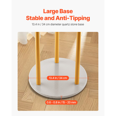 Κρεμάστρα VEVOR, Ανεξάρτητη Βάση για Κρεμάστρες με Βάση από Πέτρα Χαλαζία & 9 Γάντζους, Ανεξάρτητη Κρεμάστρα για Είσοδο, Υπνοδωμάτιο, Γραφείο, Σαλόνι, Μοντέρνα Κρεμάστρα Ρούχων για Παλτό, Καπέλο, Κασκόλ, Τσάντα