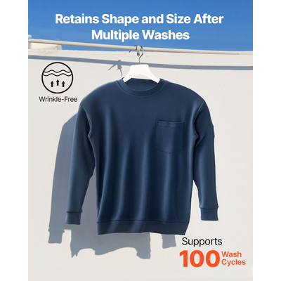 Πουκάμισα VEVOR FR, Ανθεκτικά στη Φλόγα Μακρυμάνικα Ρούχα Ελαφρύ 7 oz Αναπνεύσιμο Βαμβάκι, Ανδρικό Πουκάμισο Εργασίας με Προ-Συρρίκνωση και Τσέπη, για Συγκολλητές, Ηλεκτρολόγους, Μπλε Ναυτικό 2XL