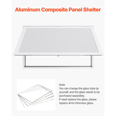 Παράθυρο VEVOR Concession 152x92 cm, Πλαίσιο αλουμινίου για φορτηγό τροφίμων, Παράθυρο σερβιρίσματος με βάση έως 85 μοίρες με πόρτα τέντας και γάντζο έλξης, Ανθεκτικό στο νερό της βροχής για ρυμουλκούμενο παραχώρησης