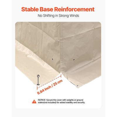 Κάλυμμα χειμερινού κιόσκι VEVOR για κιόσκια με σκληρή οροφή 3,05 x 3,65 m, κάλυμμα κιόσκι διπλής επίστρωσης για όλες τις καιρικές συνθήκες με πλαϊνά τοιχώματα και παράθυρα, καλύμματα στεγάστρου αποθήκευσης υψηλής πυκνότητας από PE, τα κιόσκια δεν περιλαμβάνονται