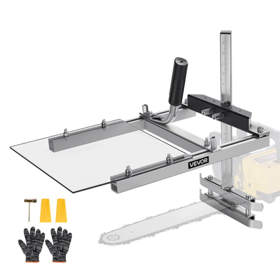 Αλυσοπρίονο VEVOR, Φορητό πριονιστήριο που ταιριάζει σε ράβδο φρεζαρίσματος σανίδων 41-51 cm, Οδηγός εγκάρσιας κοπής ξυλείας με ασπίδα, Πάχος κοπής 0,2-11,81 ίντσες, Κιτ αλυσοπρίονου ξυλείας για ξυλουργούς