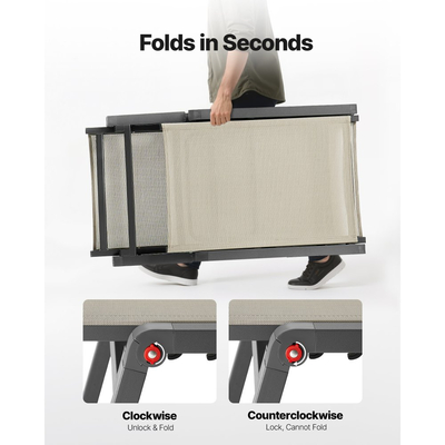 Πολυθρόνα εξωτερικού χώρου VEVOR, χωρητικότητα βάρους 181 kg, πτυσσόμενη καρέκλα μαυρίσματος, 5 ρυθμιζόμενες θέσεις, εύκολη συναρμολόγηση, βαριές πολυθρόνες πισίνας αλουμινίου με ανάκλιση, για αυλή παραλίας και βεράντας