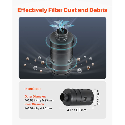 Κιτ σωλήνα εισαγωγής θερμαντήρα ντίζελ VEVOR, σωλήνας αγωγού θερμαντήρα αέρα στάθμευσης αυτοκινήτου 25 mm, ελαστικός και εύκαμπτος σωλήνας σιγαστήρα φίλτρου εισαγωγής αέρα αυτοκινήτου με σφιγκτήρες για θερμαντήρες ντίζελ 2KW 5KW 8KW