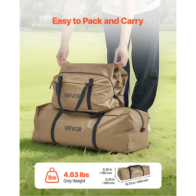 Σκηνή VEVOR Hot για 2 άτομα, Φορητή χειμερινή σκηνή Tipi με υποδοχή για σόμπα, Αδιάβροχες σκηνές κάμπινγκ από καμβά, Ελαφριές σκηνές καταφυγίου 4 εποχών για πεζοπορία, ψάρεμα, σακίδιο πλάτης, Μέγεθος S