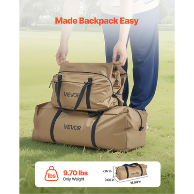 Σκηνή VEVOR για 4 άτομα, Σκηνές Camping Tipi με γρύλο κουζίνας και εσωτερική σκηνή, Φορητές σκηνές χειμερινής κατασκήνωσης με φούστα χιονιού, Εύκολη εγκατάσταση, Αδιάβροχες σκηνές καταφυγίου 4 εποχών για ψάρεμα με σακίδιο πλάτης