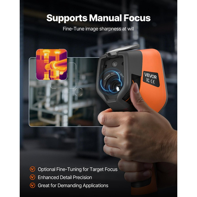 Θερμική κάμερα VEVOR, ανάλυση IR 384 x 288, φορητή θερμική κάμερα απεικόνισης με οπτική κάμερα 5MP, υπέρυθρη απεικόνιση με ρυθμό ανανέωσης 30HZ με οθόνη αφής 3,5 ιντσών, από -4°F έως 1022°F, υποστήριξη WIFI