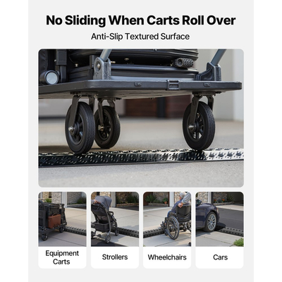 Κάλυμμα καλωδίου VEVOR Drop Over, Χωρητικότητα φορτίου 7.938 kg/άξονα, Προστατευτική ράμπα εύκαμπτου σωλήνα καλωδίου βαρέως τύπου, Κάλυμμα καλωδίου δαπέδου, για περιοχές με μεγάλη κυκλοφορία πεζών, Εσωτερικού χώρου, Εξωτερικού χώρου, Σπιτιού, Γραφείου, Αποθήκης, 1 τεμάχιο