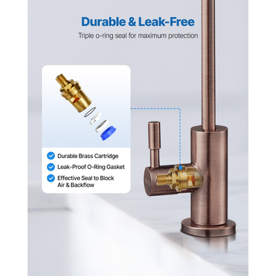 Βρύση νερού VEVOR Ro, βρύση από ανοξείδωτο ατσάλι χωρίς μόλυβδο, βρύσες πόσιμου νερού με βαλβίδα από συμπαγές ορείχαλκο, βρύσες πόσιμου νερού αντισκωριακές και ανθεκτικές για κουζίνα, πάγκο μπαρ, καφετέρια, αντίκες μπρούντζινες