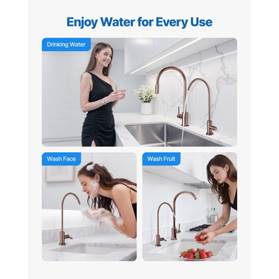 Βρύση νερού VEVOR Ro, βρύση από ανοξείδωτο ατσάλι χωρίς μόλυβδο, βρύσες πόσιμου νερού με βαλβίδα από συμπαγές ορείχαλκο, βρύσες πόσιμου νερού αντισκωριακές και ανθεκτικές για κουζίνα, πάγκο μπαρ, καφετέρια, αντίκες μπρούντζινες