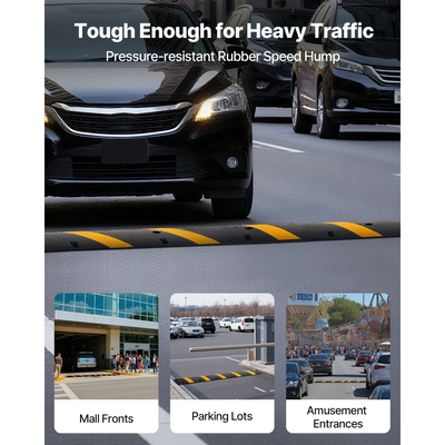 Ελαστικό σκαμπανεβαστικό VEVOR 1830MM, 2 κανάλια, σκαμπανεβαστικό σκαμπανεβάσματος βαριάς κυκλοφορίας, ικανότητα φορτίου 9.979 kg/άξονα, ράμπα προστασίας καλωδίων με βίδες επέκτασης, για ασφαλτοστρωμένο σκυρόδεμα, χαλίκι, συσκευασία 1