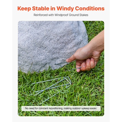 Ψεύτικο κάλυμμα βράχου VEVOR, εξωτερικό ψεύτικο κάλυμμα αντλίας φρεατίου, ρεαλιστική φυσική υφή, ελαφρύς και ανθεκτικός στις καιρικές συνθήκες τεχνητός ογκόλιθος πολυρεζίνης για διακόσμηση κήπου και αυλής, γκρι, μικρό μέγεθος