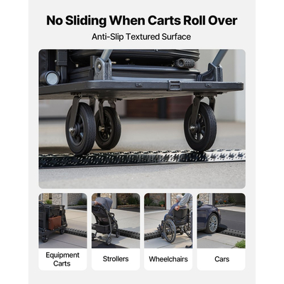 Κάλυμμα καλωδίου VEVOR Drop Over, Χωρητικότητα φορτίου 7.938 kg/άξονα, Προστατευτική ράμπα εύκαμπτου σωλήνα καλωδίου βαρέως τύπου, Κάλυμμα καλωδίου δαπέδου, για περιοχές με μεγάλη κυκλοφορία πεζών, Εσωτερικού χώρου, Εξωτερικού χώρου, Σπιτιού, Γραφείου, Αποθήκης, Συσκευασία 3 τεμαχίων