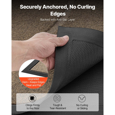 Πατάκι εισόδου VEVOR, 1194 x 813 mm Εμπορικό πατάκι δαπέδου για εσωτερικούς και εξωτερικούς χώρους, Μοντέρνο κομψό χαλί με υπόστρωμα TPE, Βαρέως τύπου πλενόμενο βιομηχανικό χαλί εισόδου για διάδρομο, μπαλκόνι, γκαράζ, καφέ