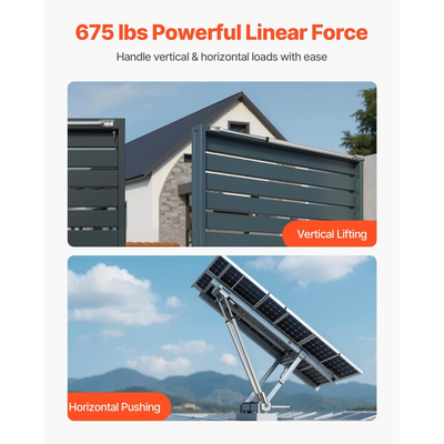 Γραμμικός Ενεργοποιητής VEVOR 12V, Αδιάβροχος Γραμμικός Ενεργοποιητής Διαδρομής 1016mm IP65, Ενεργοποιητές Κίνησης 3000N 5mm/s με Βάση Τοποθέτησης για Ηλιακούς Ιχνηλάτες, Βιομηχανικά Μηχανήματα, Ανοιχτήρι Πόρτας