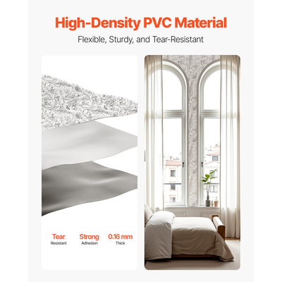 Ταπετσαρία τοίχου VEVOR Peel and Stick, 45cm x 10m Χαρτί επαφής Λευκό Γραμμικό Τέχνη Βοτανικό Λουλούδι Αδιάβροχο Αυτοκόλλητο, Εύκολο στον καθαρισμό Διακοσμητικό τοίχου Βινύλιο Ρολό για Υπνοδωμάτιο, Κουζίνα, Γραφείο, Μπάνιο