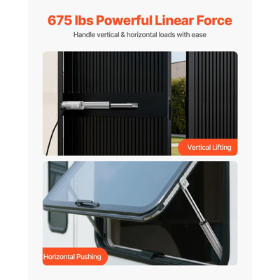 Γραμμικός Ενεργοποιητής VEVOR 12V, Αδιάβροχος Γραμμικός Ενεργοποιητής IP65 με Διαδρομή 152,4 mm, Ενεργοποιητές Κίνησης 3000N 5 mm/s με Βάσεις Στήριξης για Ηλιακούς Ιχνηλάτες, Βιομηχανικά Μηχανήματα, Ανοιχτήρι Πόρτας